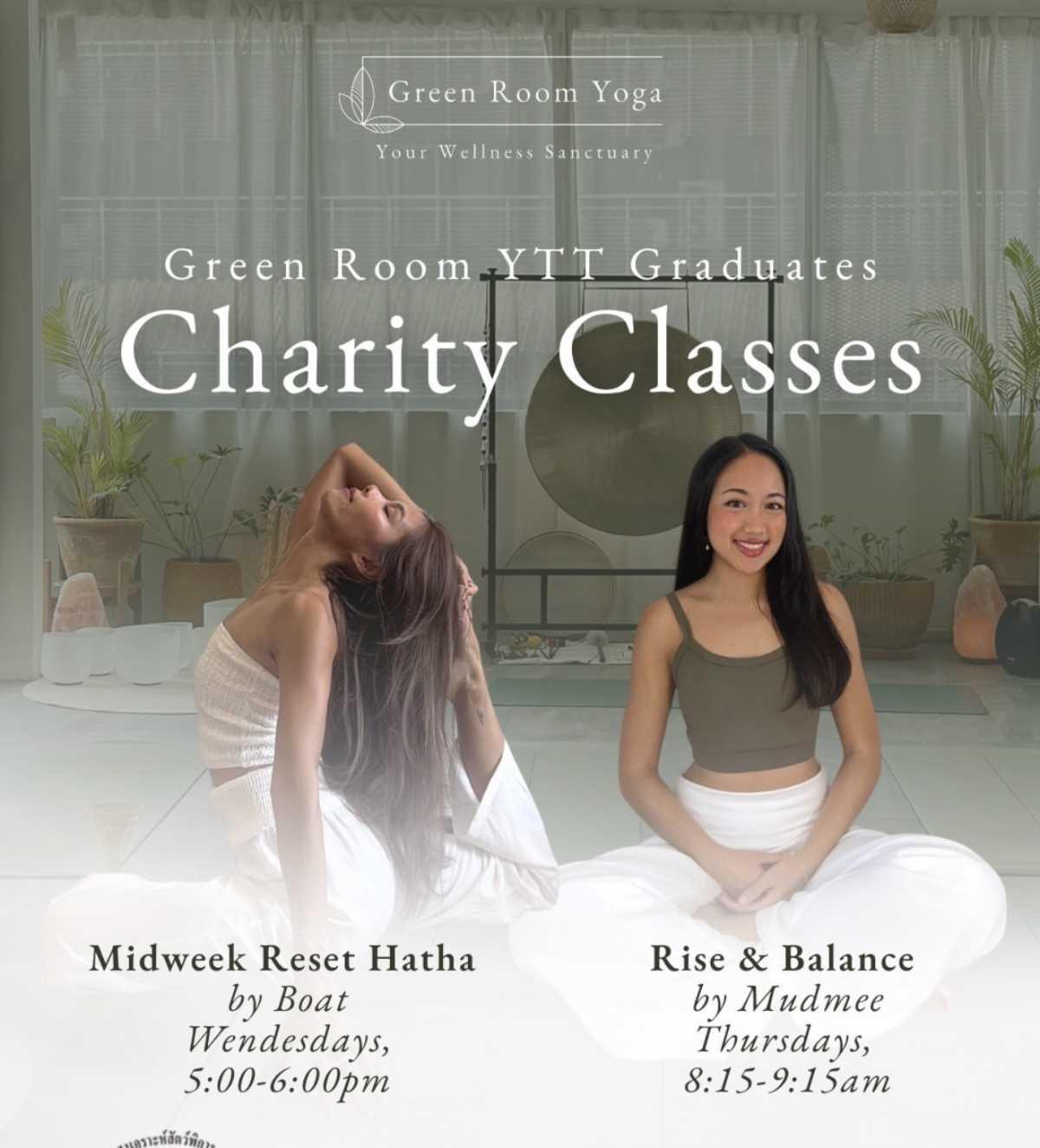 Green Room YTT Graduates Charity Classes