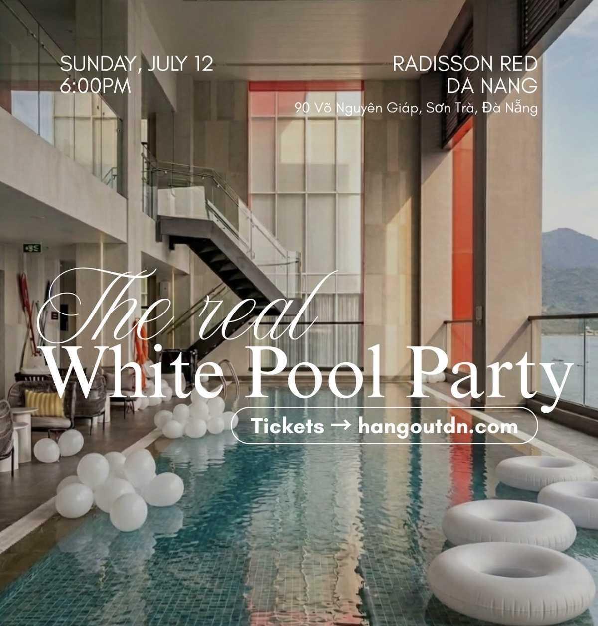The Real White Pool Party 🤍 Radisson RED Danang