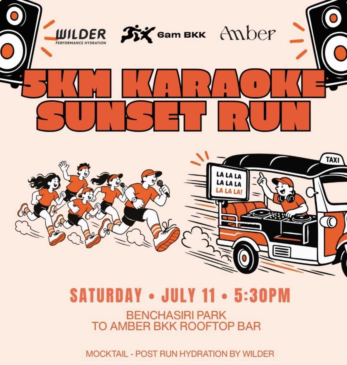5KM Karaoke Sunset Run x Amber Rooftop Bar