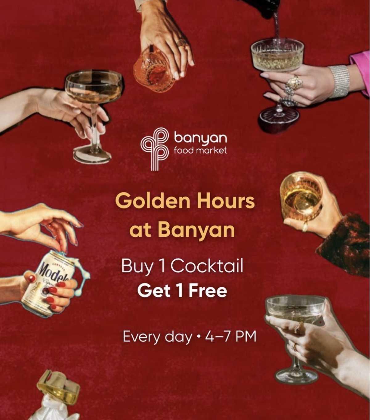 Banyan Food Market – Golden Hours Happy Hour Banyan Food Market – Golden Hours Happy Hour