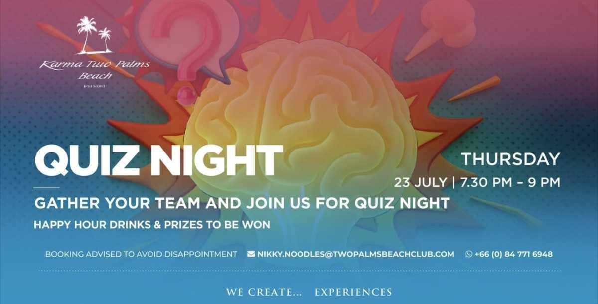 Karma Two Palms Beach – Quiz Night Karma Two Palms Beach – Quiz Night
