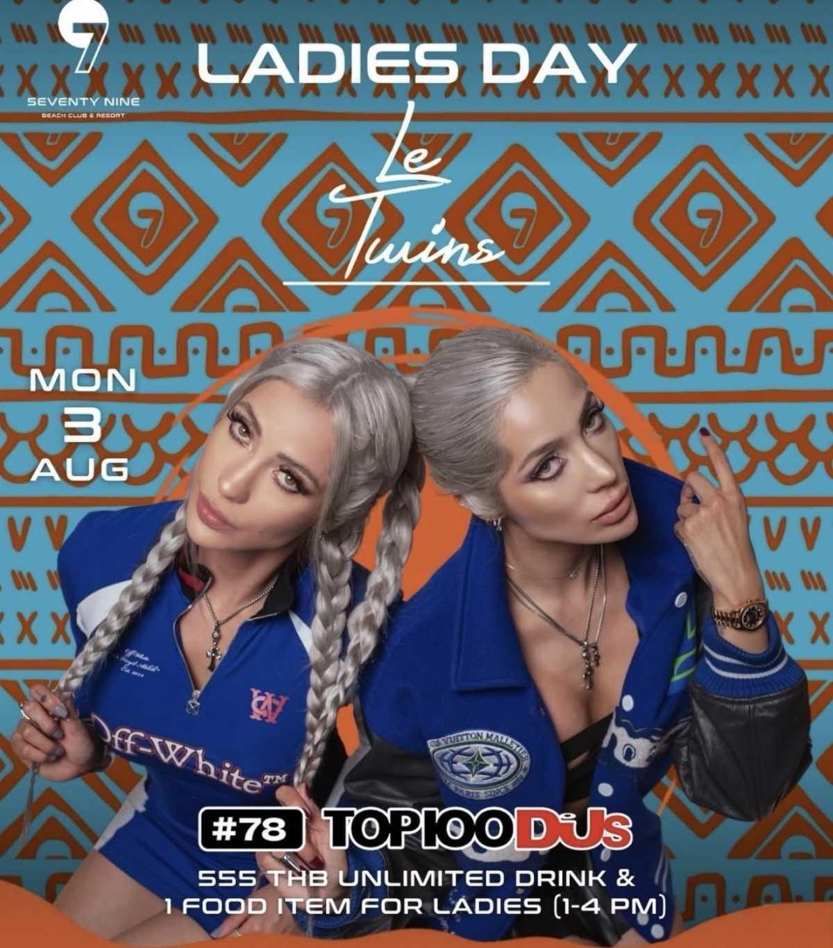 Ladies Day with Le Twins at 79 Beach Club