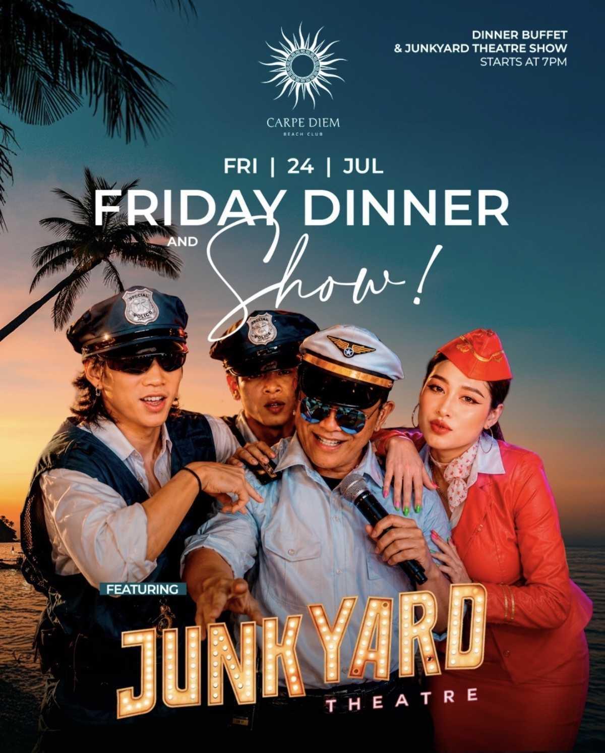 Friday Dinner & Junkyard Theatre Show Friday Dinner & Junkyard Theatre Show