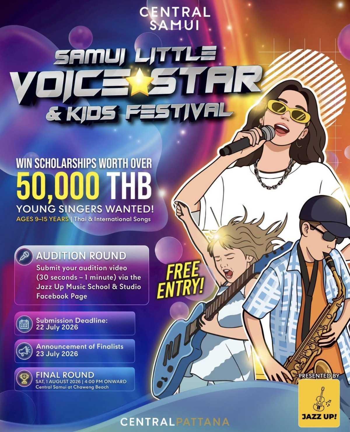 Samui Little Voice Star & Kids Festival at Central Samui