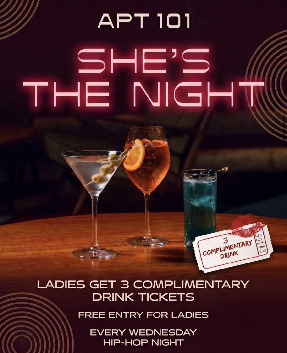 SHE’S THE NIGHT – APT 101 💋🎧