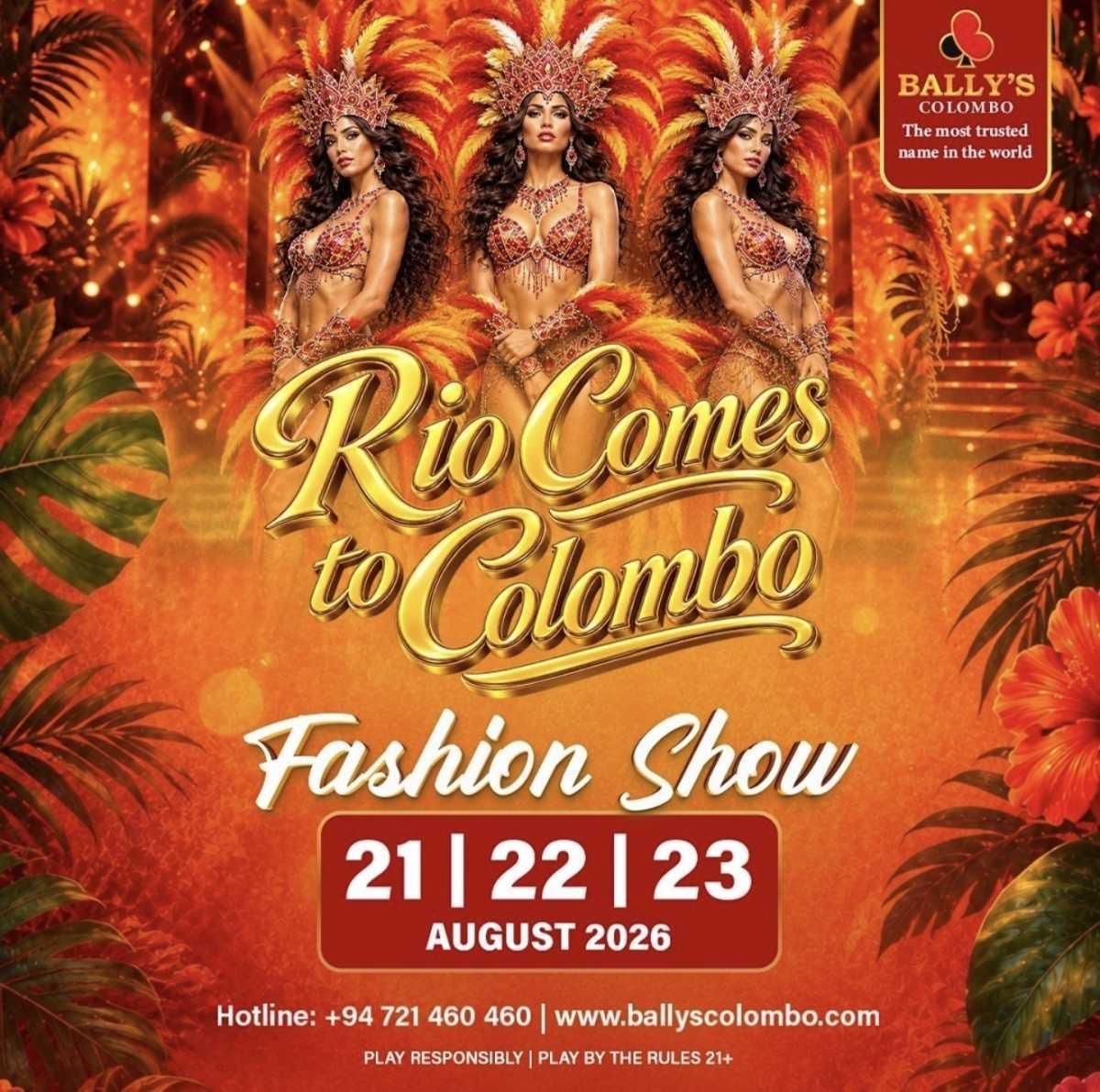 RIO COMES TO COLOMBO β FASHION SHOW β¨ RIO COMES TO COLOMBO β FASHION SHOW β¨