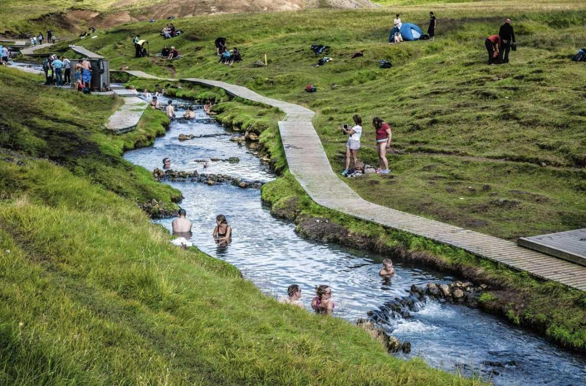 REYKJADALUR HOT SPRING THERMAL RIVER REYKJADALUR HOT SPRING THERMAL RIVER