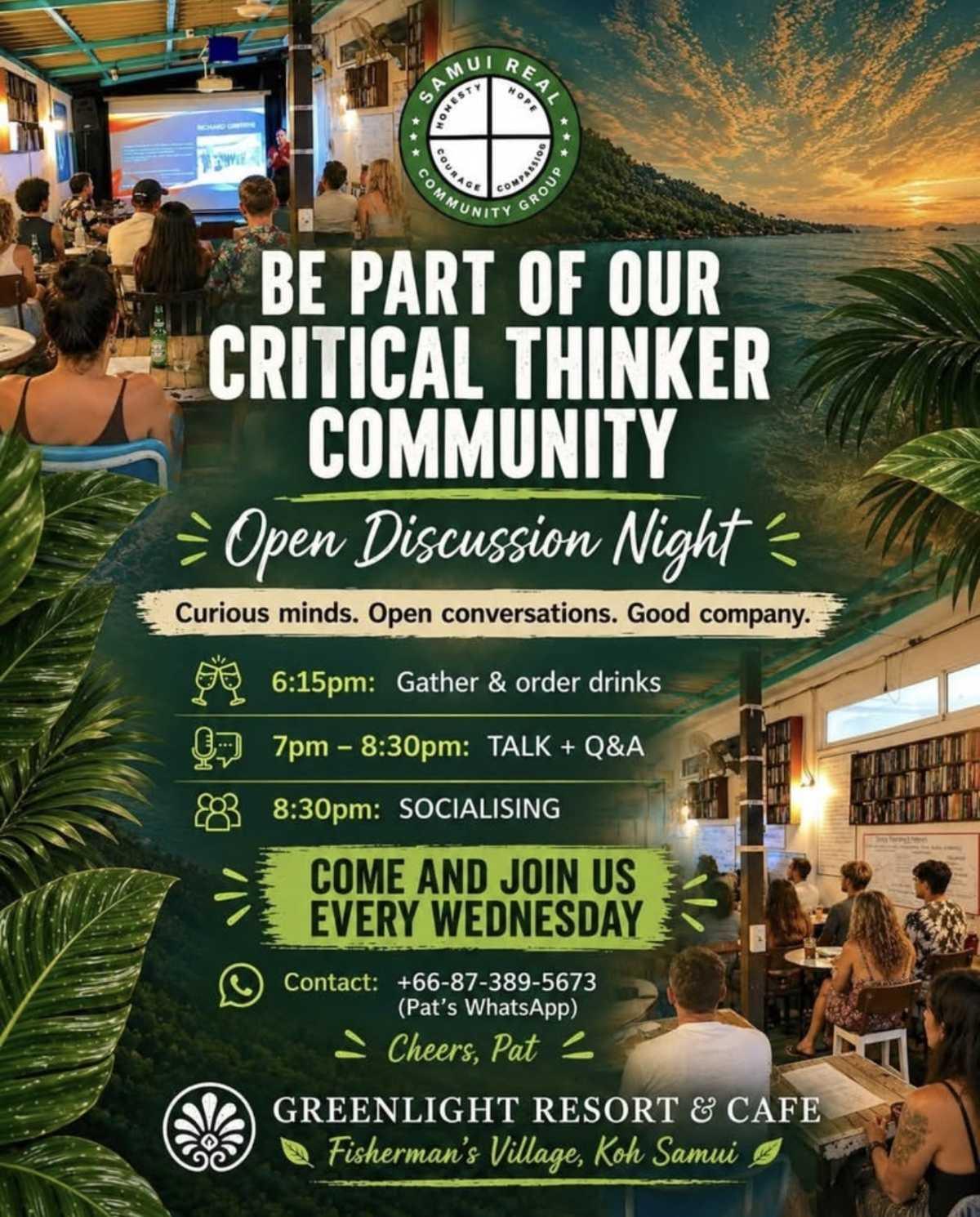 CRITICAL THINKERS — OPEN DISCUSSION NIGHT