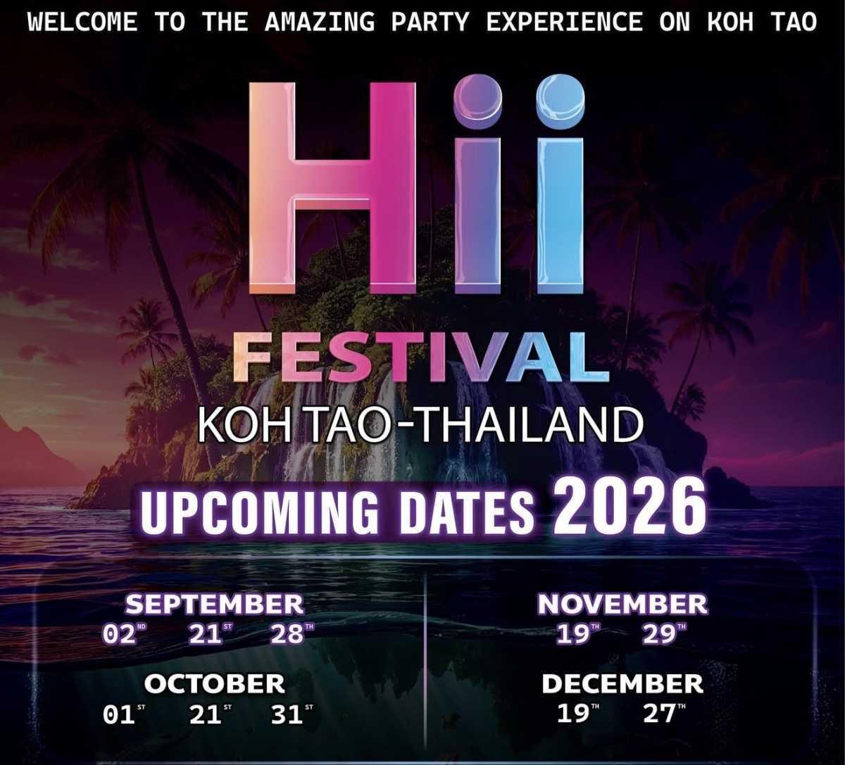 HII FESTIVAL KOH TAO 🌴🔥🎶