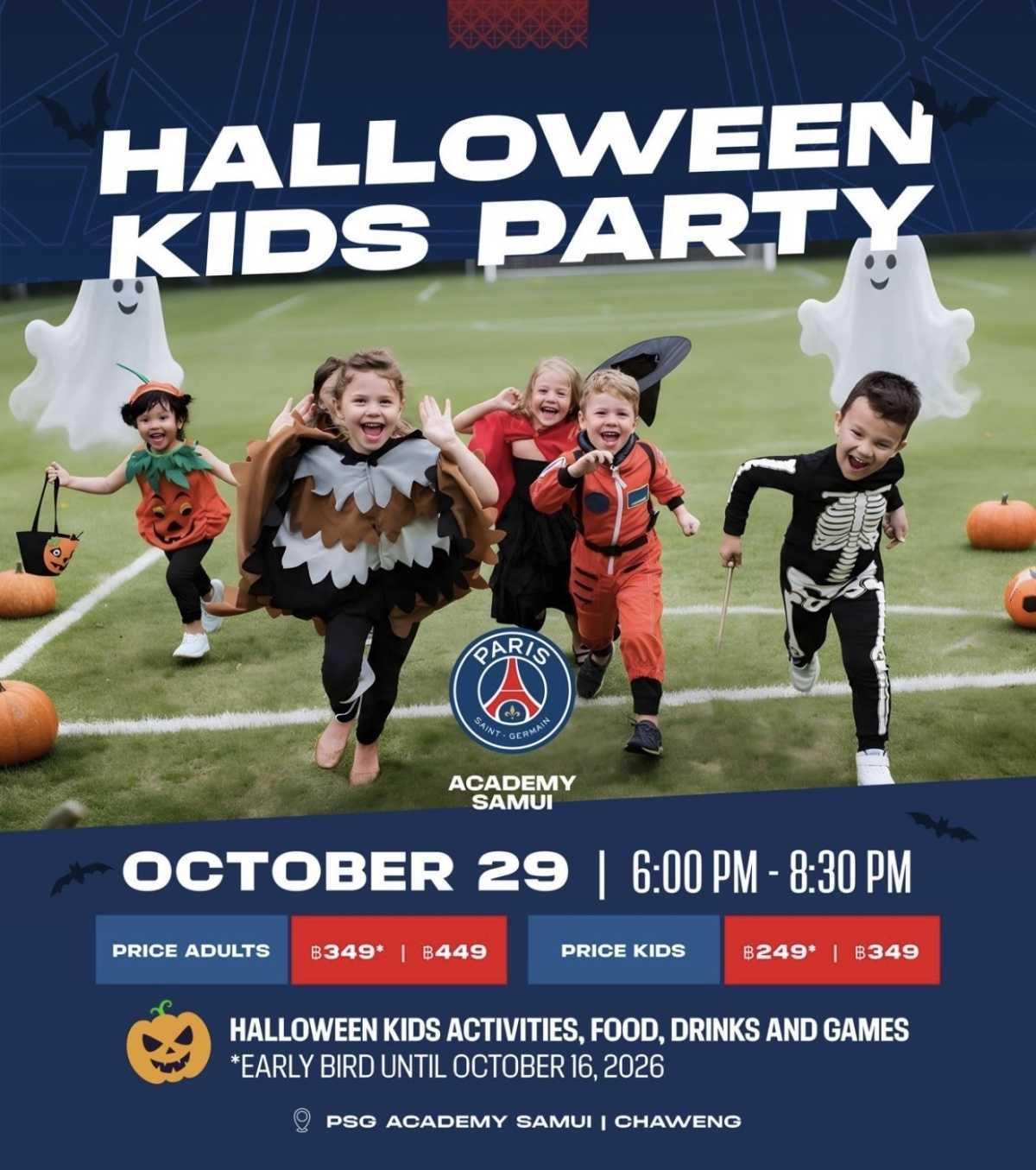 Halloween Kids Party — PSG Academy Samui 🎃👻⚽