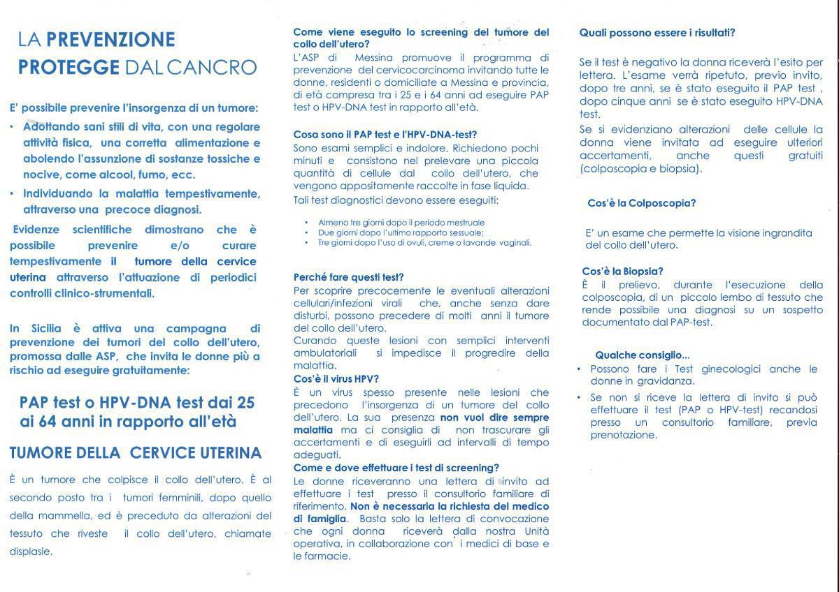 Prevenzione del tumore del&nbsp; collo dell'utero&nbsp;