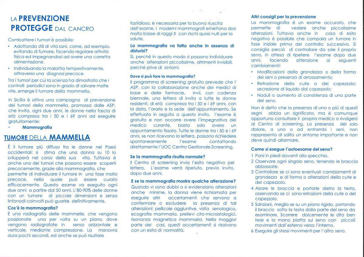 Prevenzione del tumore alla mammella