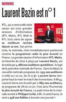 Laurent Bazin est n° 1