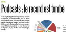 Répartition de la part de téléchargements de podcasts hors de France