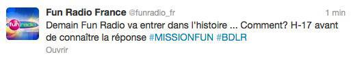 Serait-ce que Fun Radio voudrait envoyer ses auditeurs dans l'espace ?