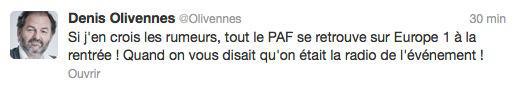 Europe 1 sans Bruce Toussaint