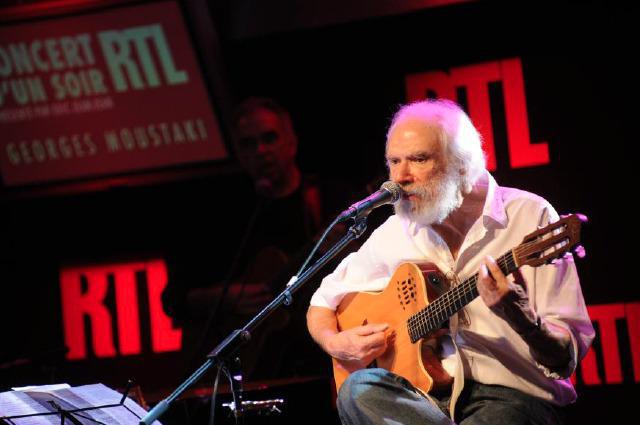 Moustaki le 28 avril 2008 dans le Grand Studio RTL © Abacapress pour RTL