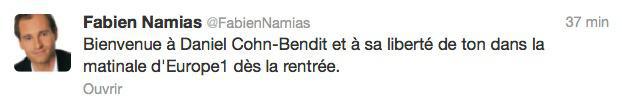 Daniel Cohn-Bendit sur Europe 1