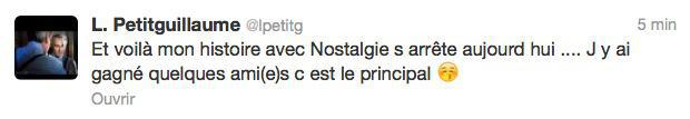 Nostalgie : exit Petitguillaume