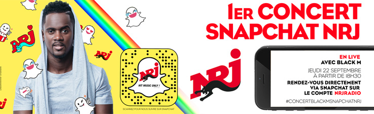 NRJ réalise le 1er concert sur Snpachat