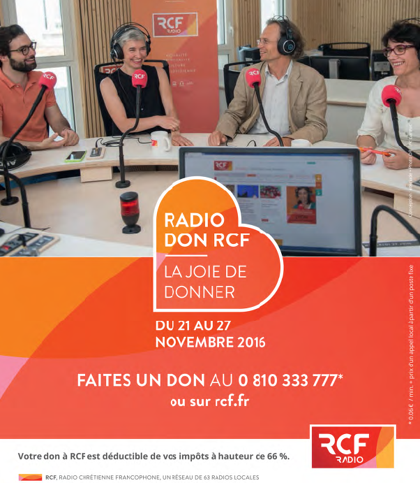 Un don à RCF est déductible de vos impôts à hauteur de 66%