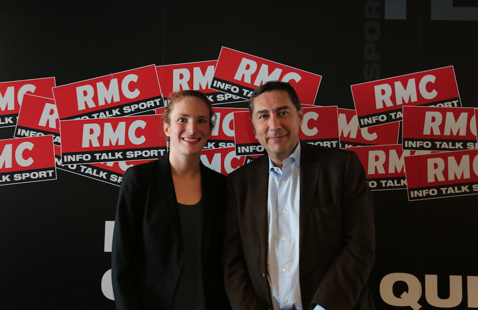 Mahauld Granier, étudiante en journalisme avec Laurent Neumann