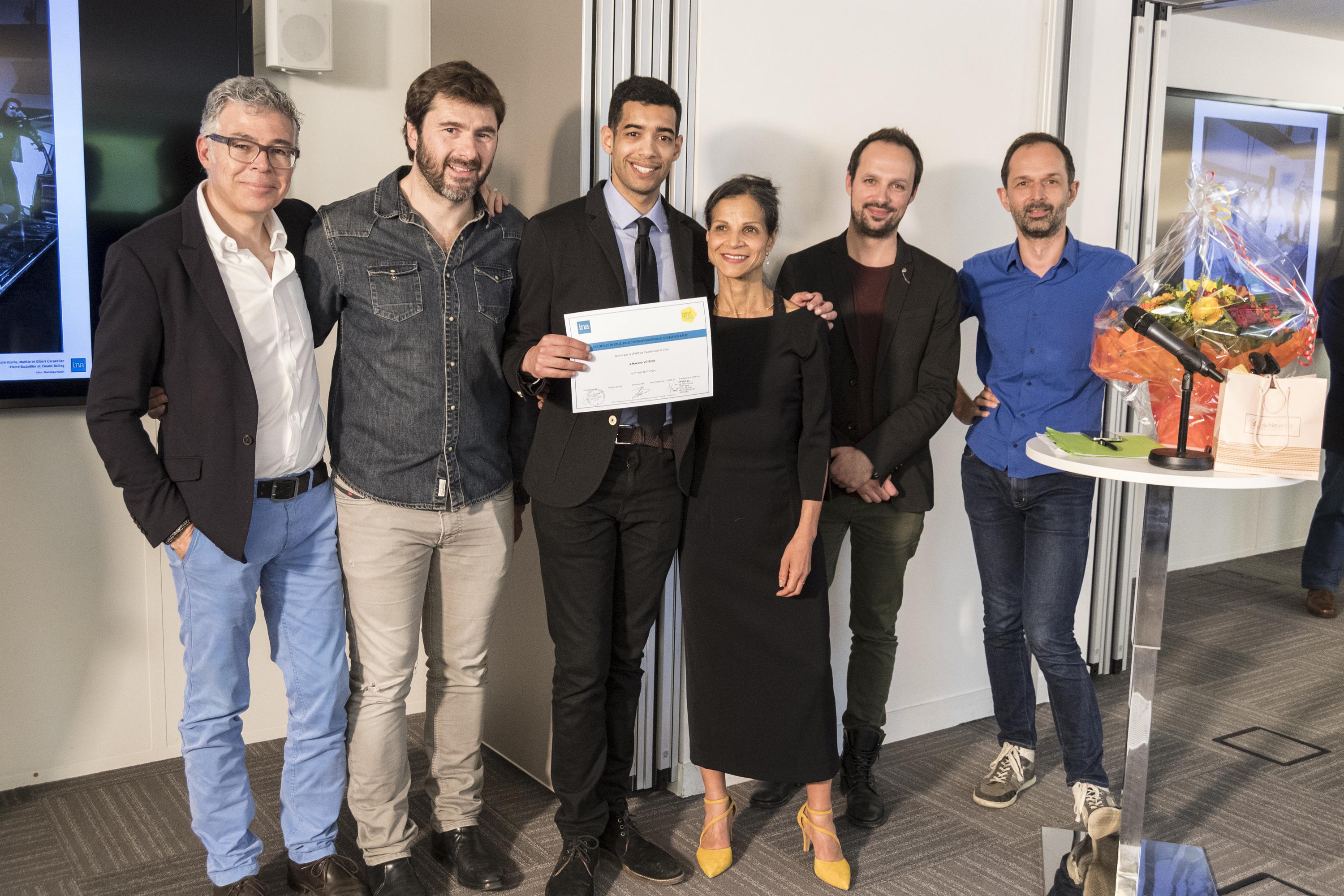 Manuel Houssais, Éric Jean-Jean, Maxime Veyrier diplômé du CQP et animateur sur le réseau bleu station France Bleu Lorraine Sud, Kheira Berger, Vincent Soulet, Hervé Marchon.