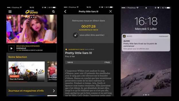 Lancement de l'application mobile Auvio sur Android et iOS