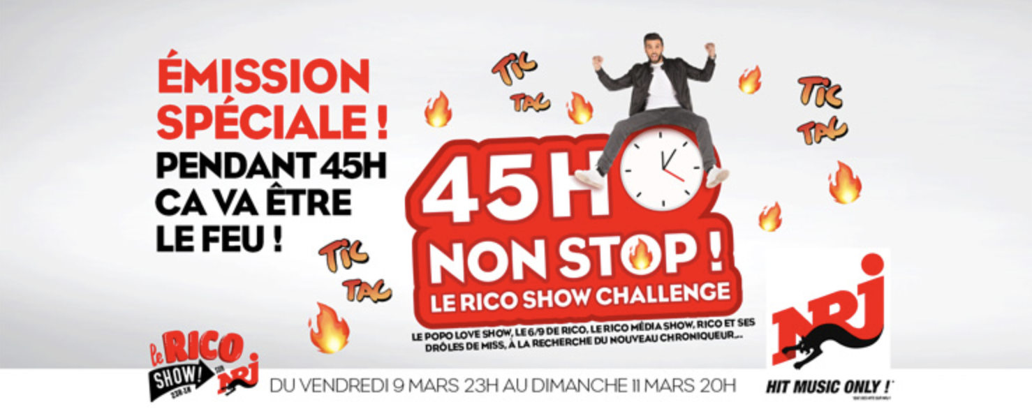 45 heures d'émission pour Aymeric Bonnery sur NRJ