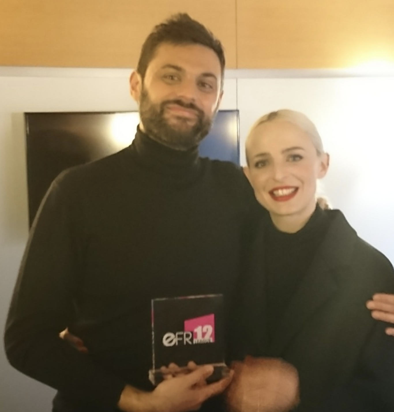 Les représentants français "Madame, Monsieur", qui ont reçu le trophée des auditeurs d'EFR 12 en mars dernier