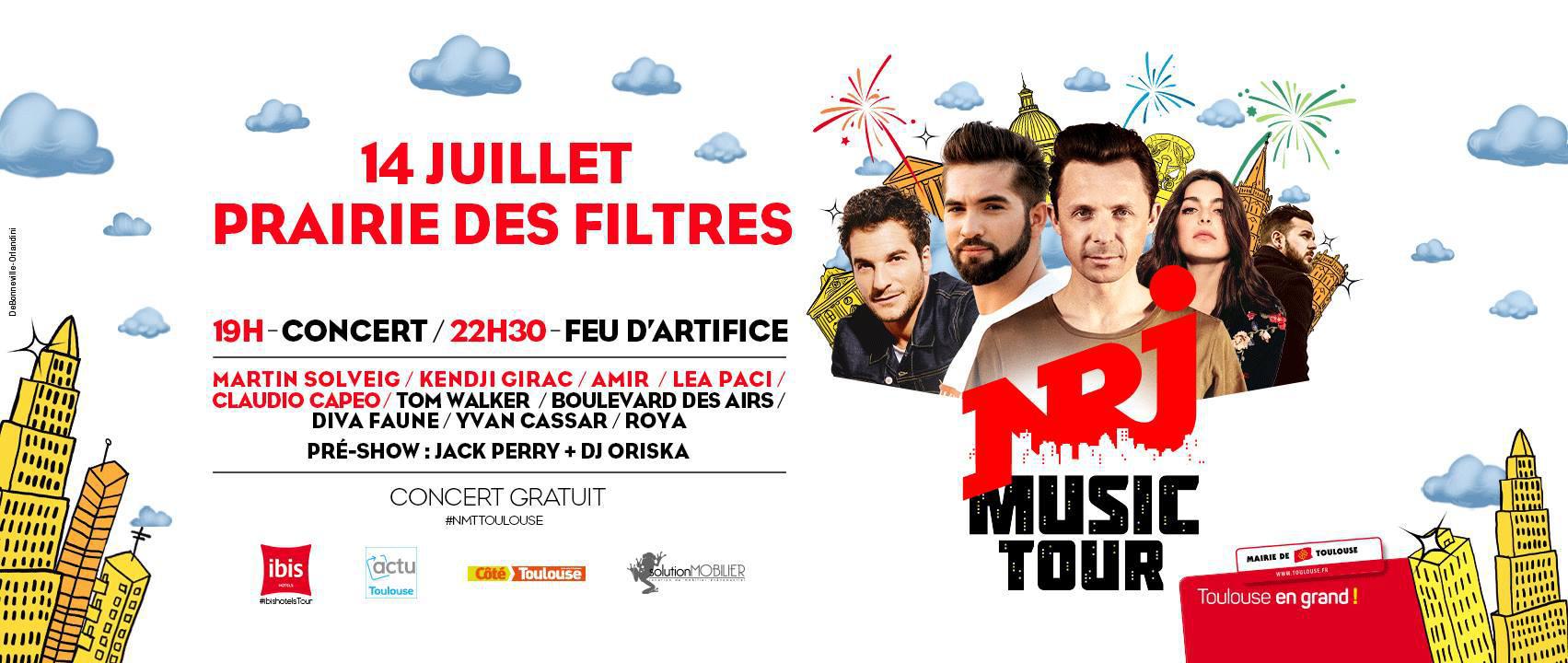 Le NRJ Music Tour fait étape à Toulouse le 14 juillet