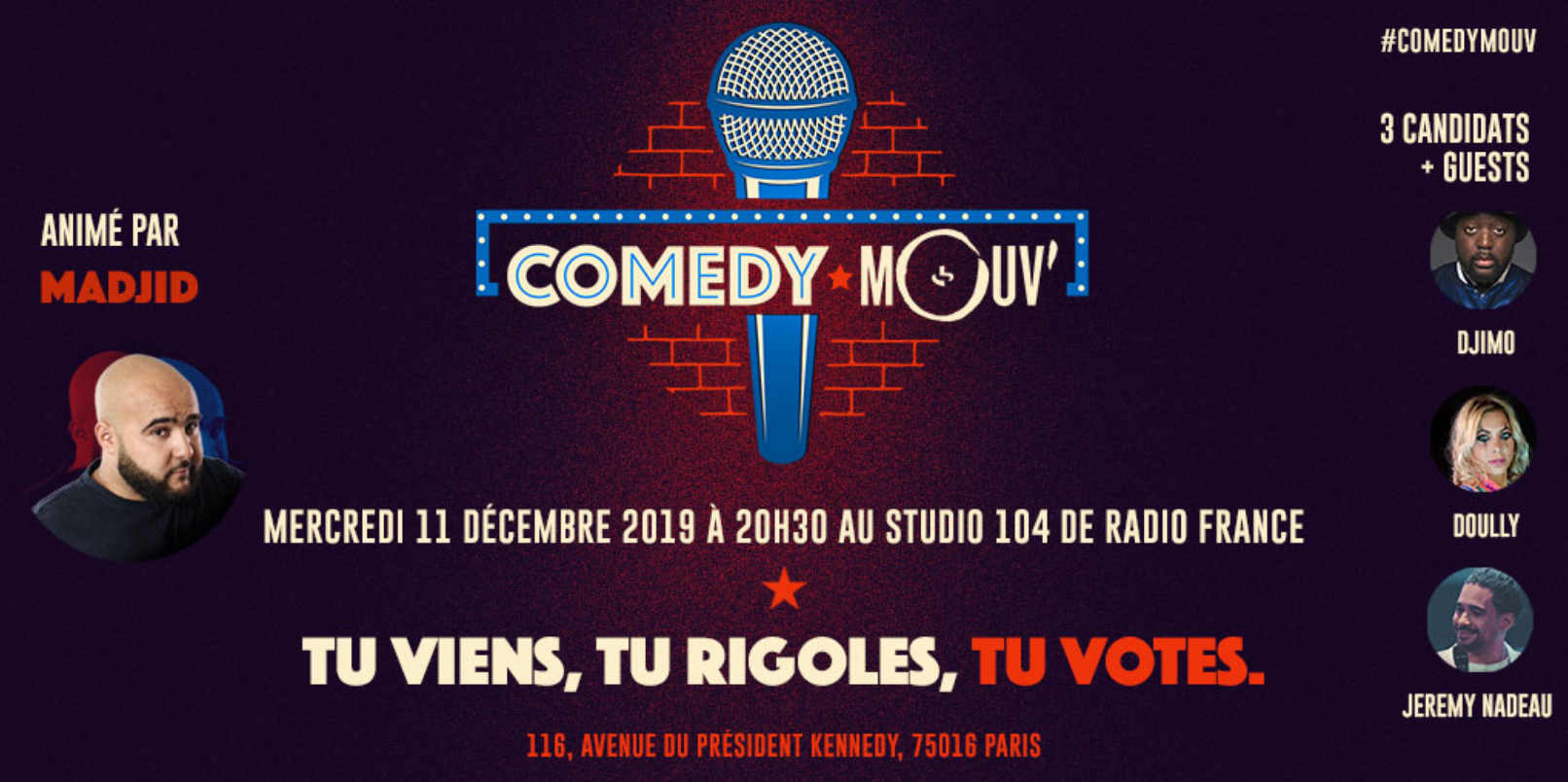 Comedy Mouv' : la soirée des jeunes talents de l'humour