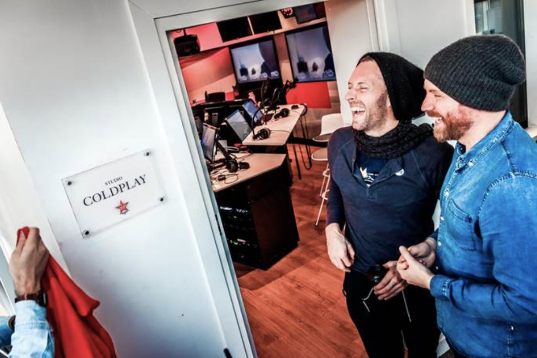 Virgin Radio : le groupe Coldplay baptise un studio à son nom