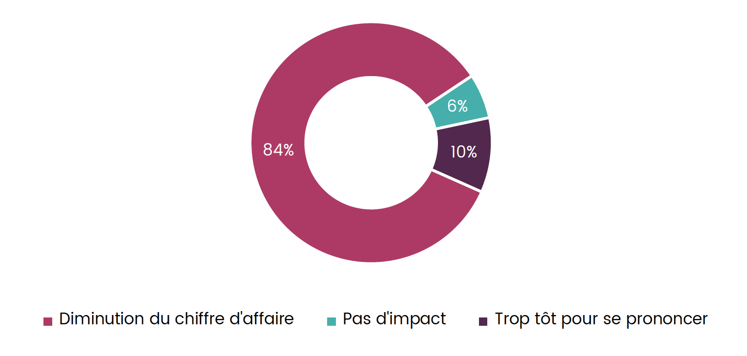 L'mpact de la crise sur le chiffre d'affaires mensuel