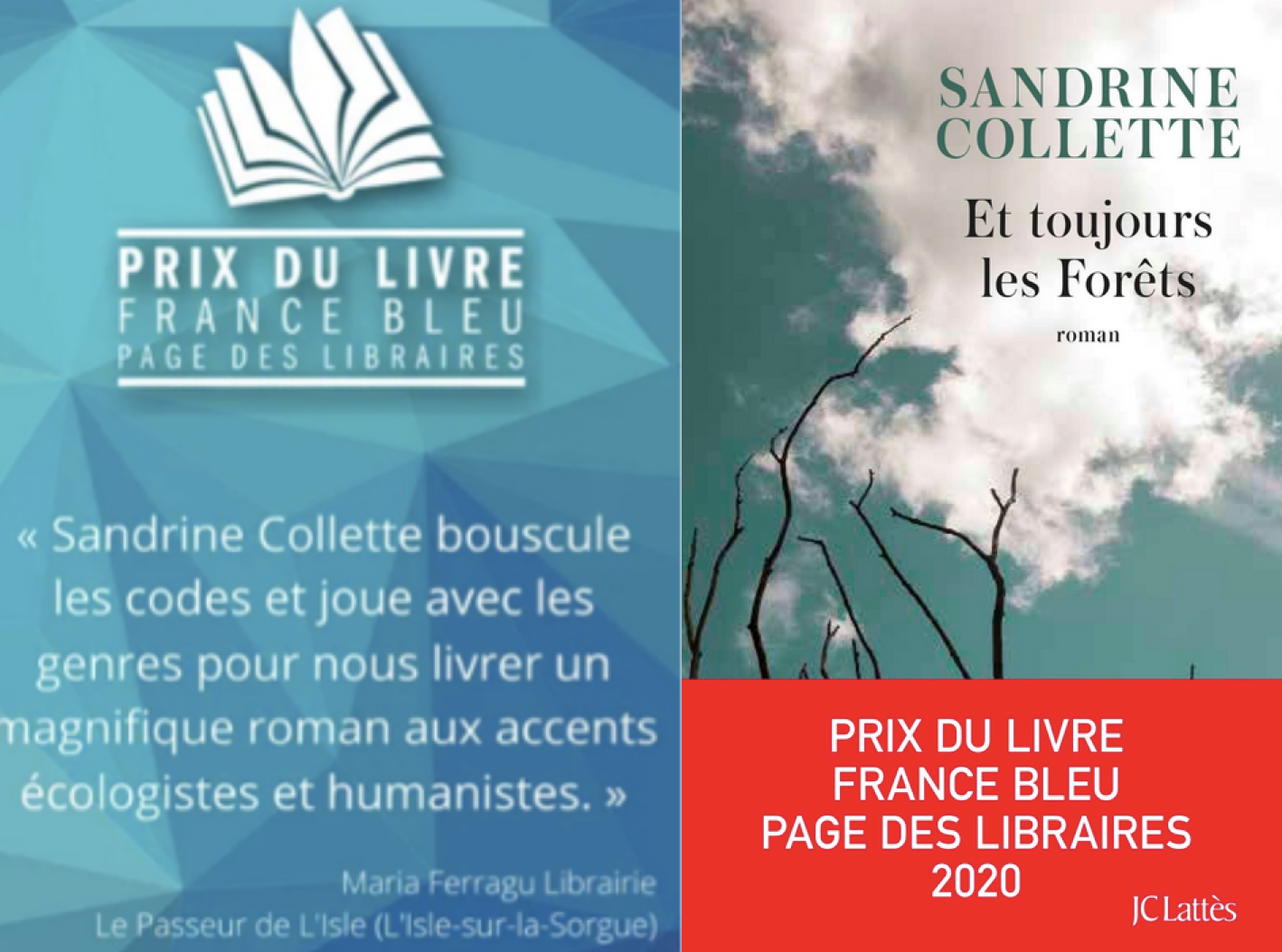 Sandrine Collette, lauréate du prix France bleu/Page des libraires