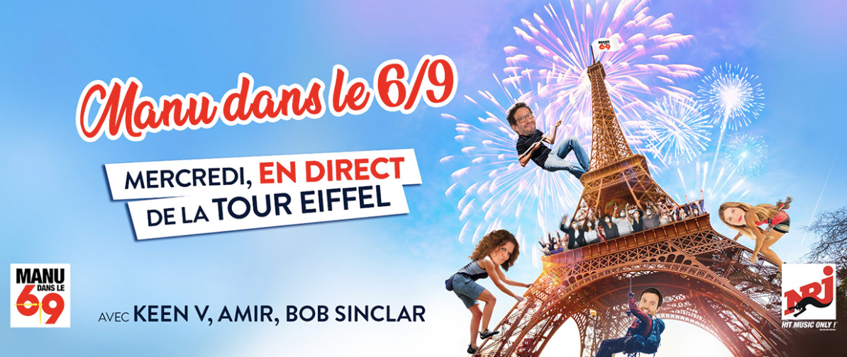 La matinale de NRJ diffusée depuis la Tour Eiffel