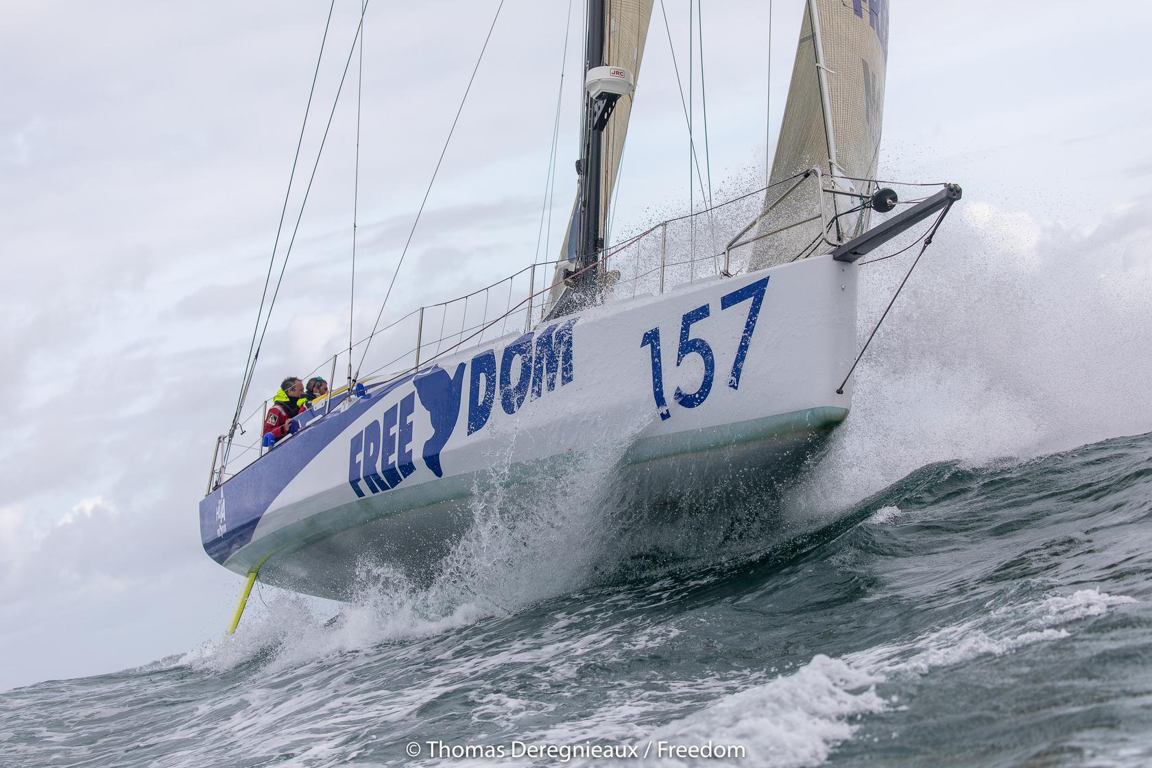 Free Dom embarque pour la Transat Jacques Vabre