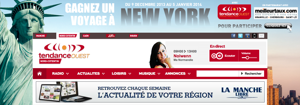 Le site de Tendance Ouest piraté