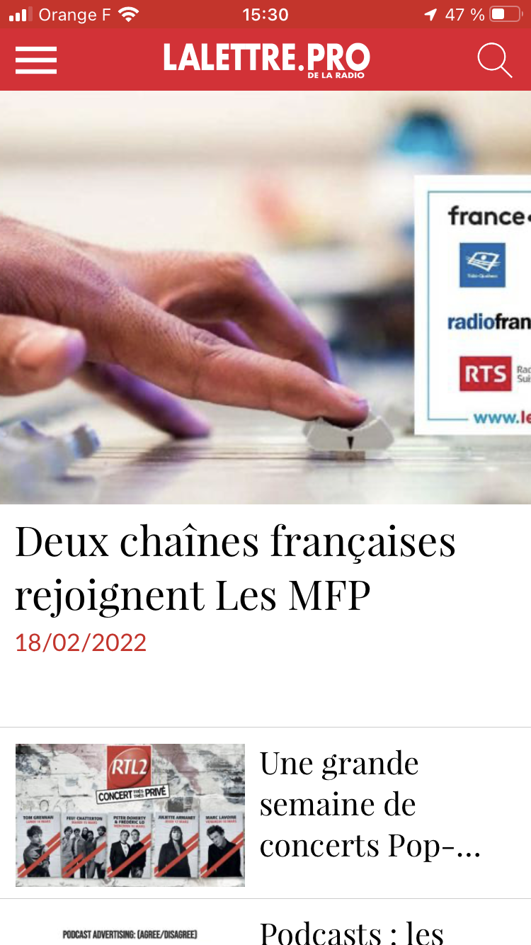 Téléchargez l'application gratuite de La Lettre Pro