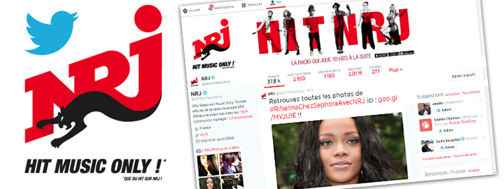 NRJ passe le cap des 2 millions de followers
