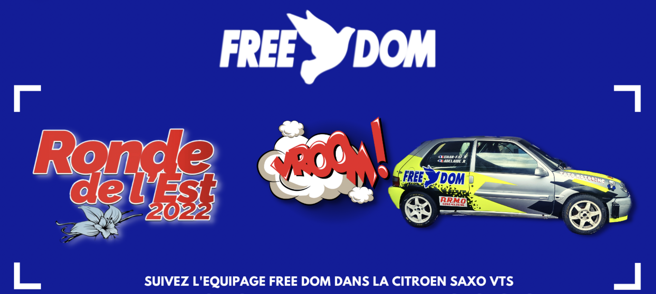 Une voiture de rallye aux couleurs de RadioFreedom