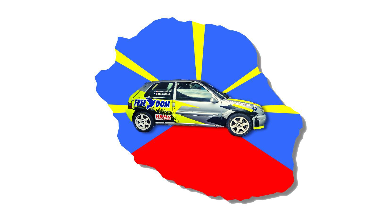 Une voiture de rallye aux couleurs de RadioFreedom