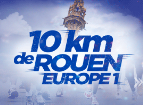 1er top départ des 10 km de Rouen Europe 1
