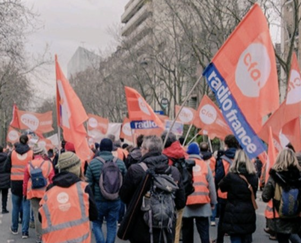 Illustration © capture du compte Twitter de la CFDT Radio France