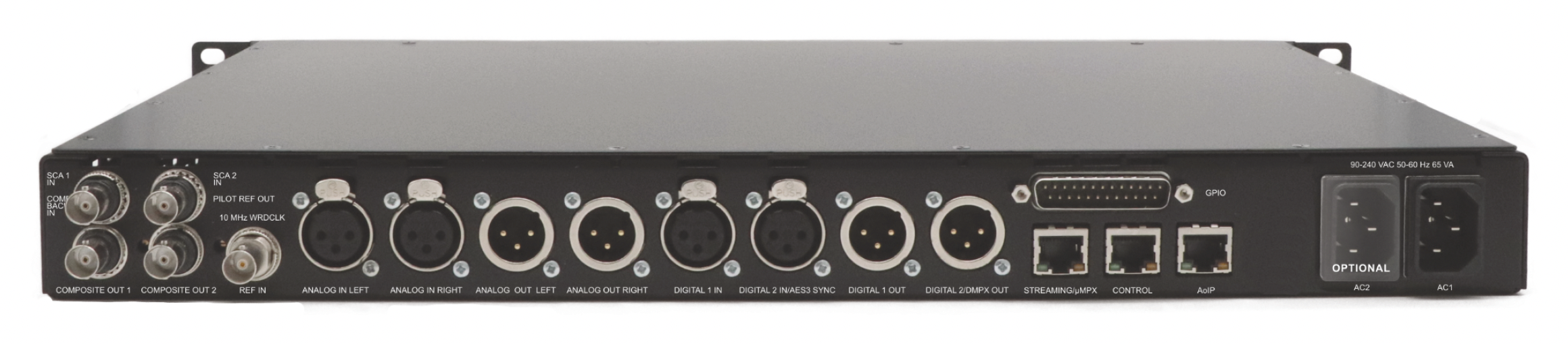 L'Optimod Trio fournit une interface réseau Ethernet pour les connexions audio sur IP prenant en charge Dante, AES67 et SMPTE ST-2110