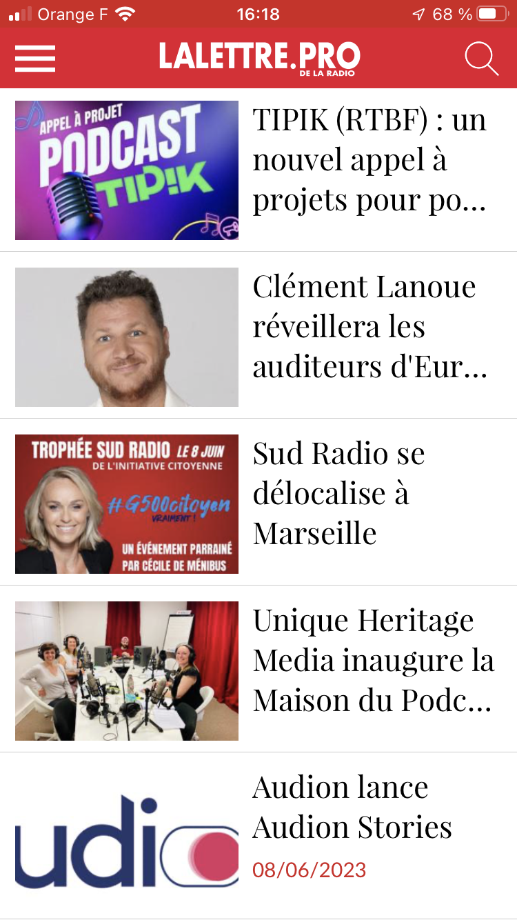 Téléchargez l'application de La Lettre Pro de la Radio