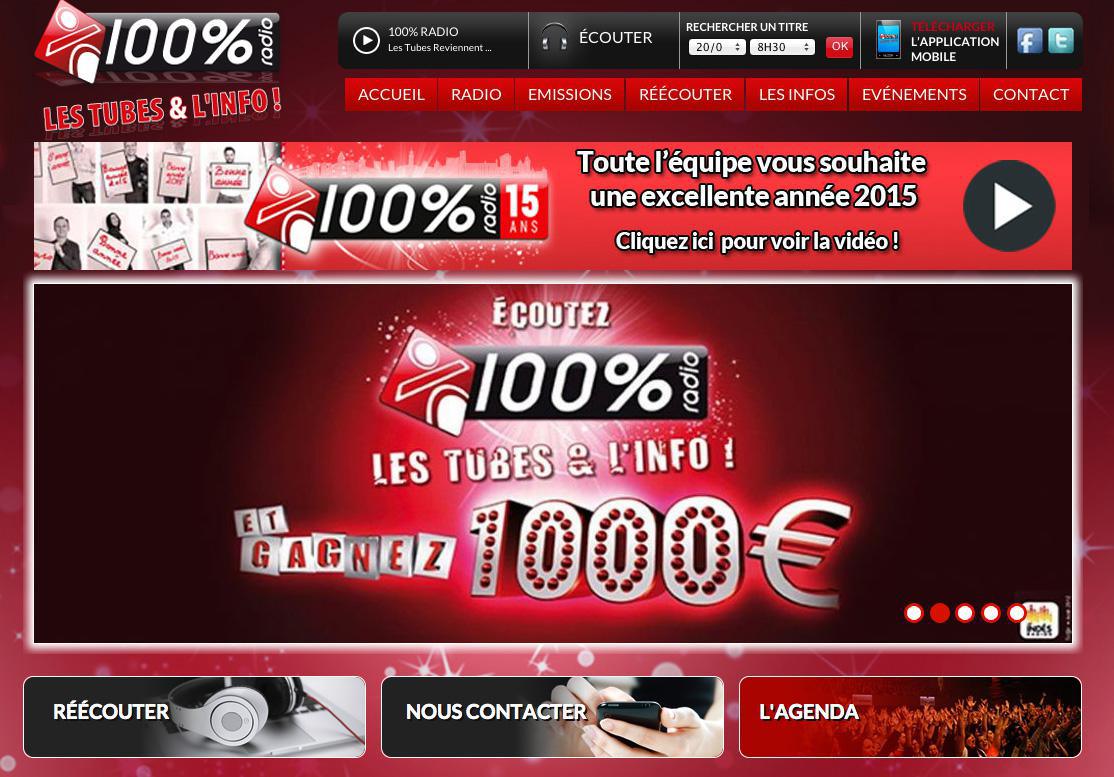 Le site de 100% réalisé grâce au nouveau module WinWeb de WinMedia
