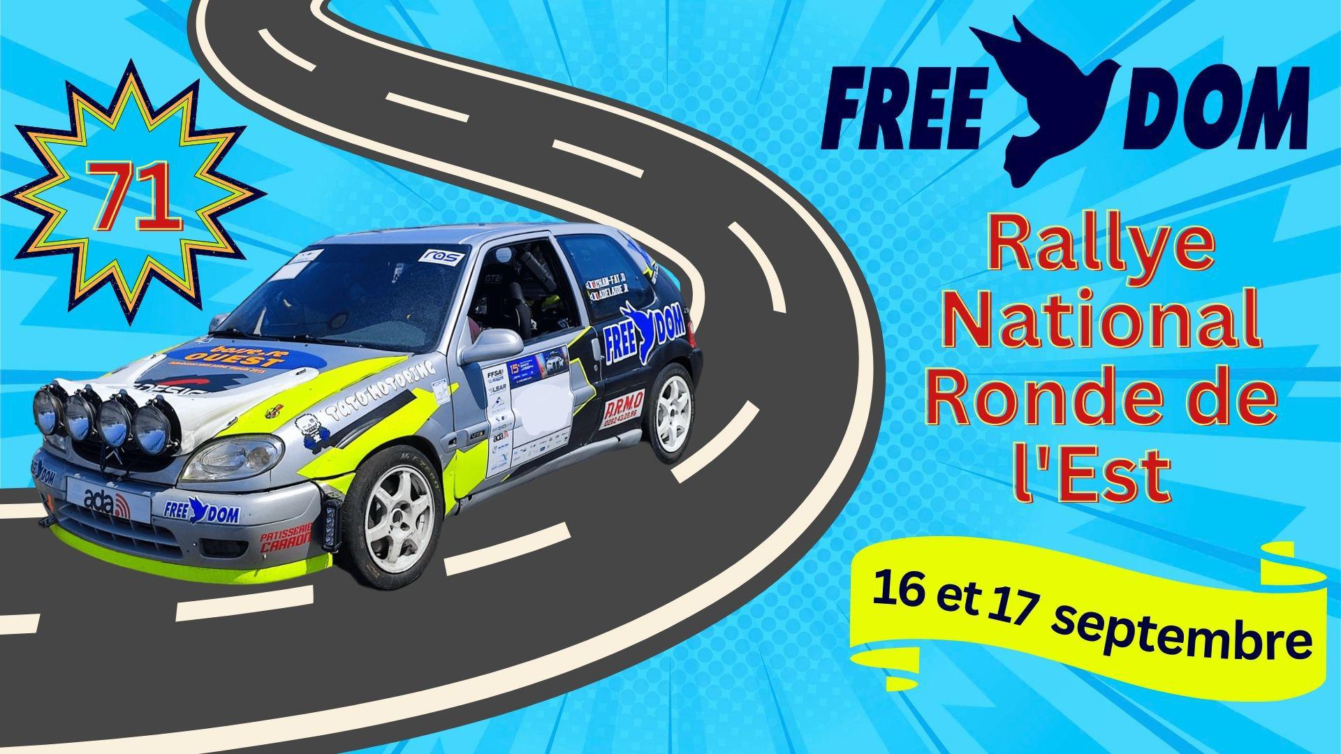 La voiture Free Dom participe au rallye "Ronde de l'Est"