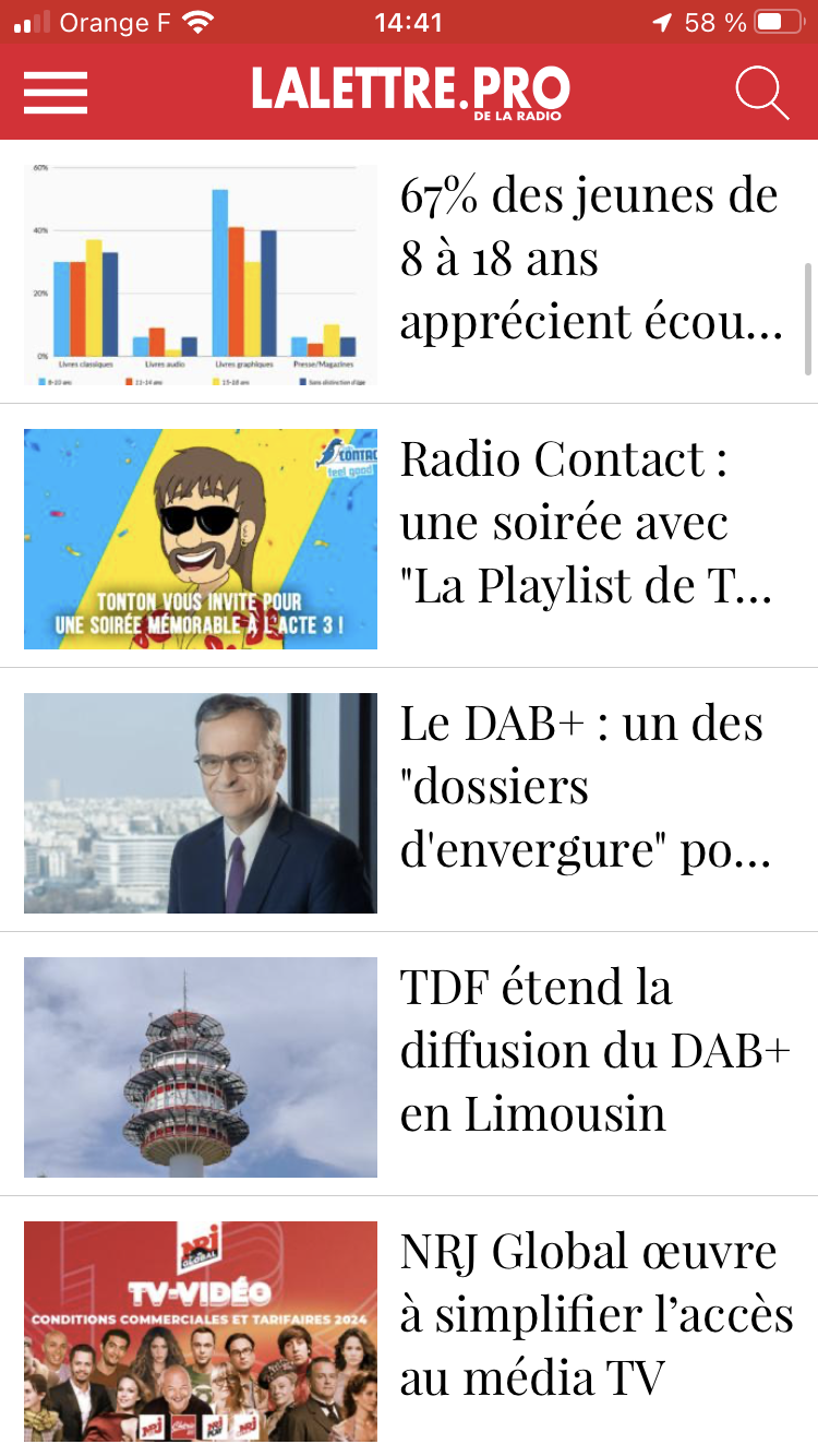 Téléchargez l'application de La Lettre Pro de la Radio