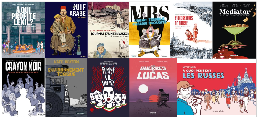Après Joe Sacco, Etienne Davodeau, Christophe Blain et JD Morvan, Locquet, Scietronc, Ortiz et OOshima en 2023… qui va remporter le Prix franceinfo de la BD d’actualité et de reportage 2024 ?